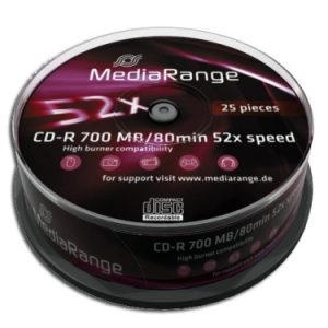 25 St. CD-R Rohlinge. 52x. MediaRange