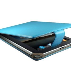 Leather Case für iPad / blau