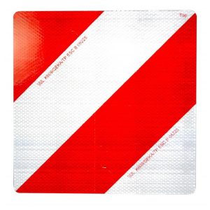 Warntafel einseitig links mit Folie Typ 3 / 283 x 283 mm Warntafel einseitig links mit Folie Typ 3 / 283 x 283 mm