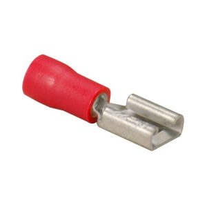 Flachsteckhülse rot Ø 4,8 mm / 0,5 – 1,5 mm² / 100 Stück Flachsteckhülse rot Ø 4,8 mm / 0,5 – 1,5 mm² / 100 Stück