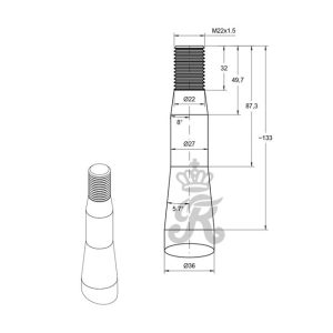 Silozinken SHW für Stoll / M22 / 810 mm Silozinken SHW für Stoll / M22 / 810 mm