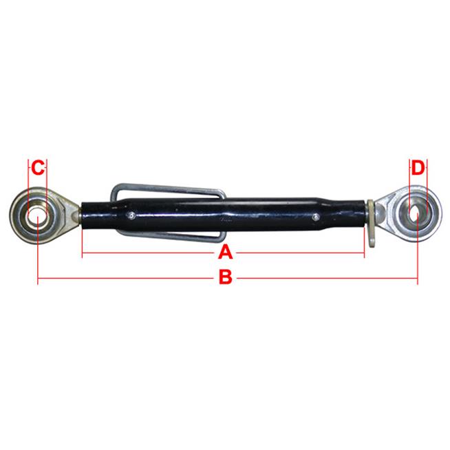 Oberlenker Black Line M30 x 3,5 mm / Kat. 2/2 / Hülse 330 mm