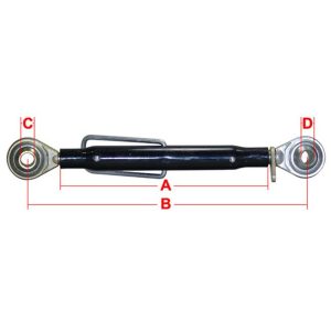 Oberlenker Black Line M30 x 3,5 mm / KAT. 2/2 / Hülse 405 mm Oberlenker Black Line M30 x 3,5 mm / KAT. 2/2 / Hülse 405 mm