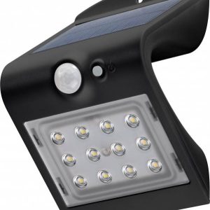 LED Solar-Wandleuchte mit Bewegungsmelder. 1.5 W. schwarz