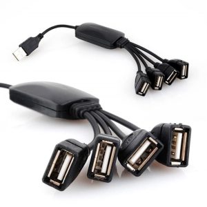 USB-HUB 4-fach flexibel 4 USB-A Buchse. USB 2.0