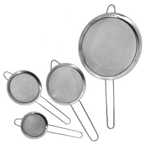 Edelstahl Küchensieb 4er-Set 20cm+12cm+10cm+8cm