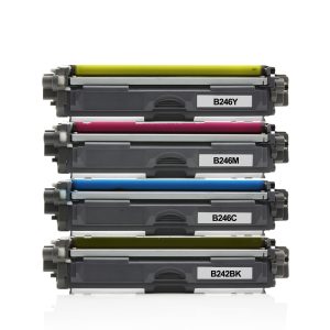 4 Toner im Set. Rebuild für Brother-Drucker mit TN-242. TN-246