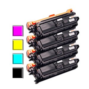 4 Toner XL alternativ zu HP CE250X. CE251A. CE252A. CE253A