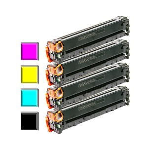 4 Toner kompatibel zu HP CF540X. CF541X. CF542X. CF543X