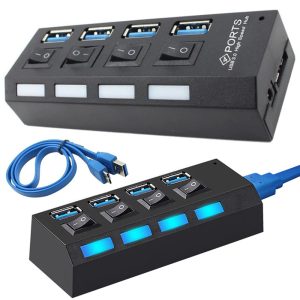 4-Port Hub USB 3.0. Hyperspeed 5 GBit. einzeln schaltbar