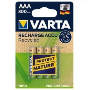 4 Stück AAA-Akkus. 800mAH Varta. Recycled
