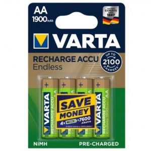 4 Stück AA-Akkus. 1900mAH Varta. Endless-Charge