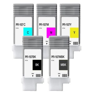 5 Patronen kompatibel zu PFI-107