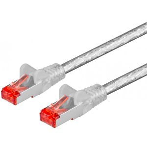 Patchkabel Cat6. S-STP Pimf-Kabel. 0.25m. transparent