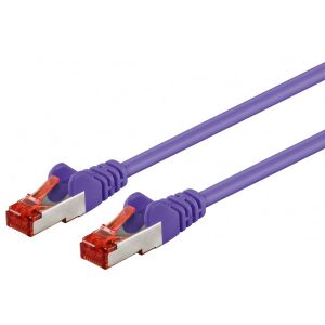 Patchkabel Cat6. S-STP Pimf-Kabel. 0.25m. violett