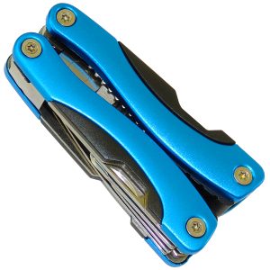 Multi-Tool Taschenmesser mit 9 Funktionen. blau