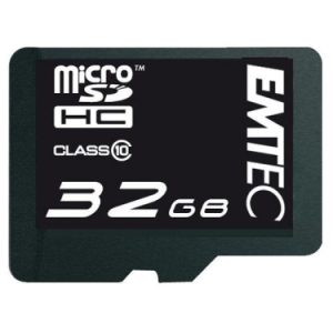 Micro SDHC Card. 32GB EMTEC +Adapter CL10