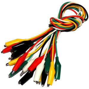 Prüfkabel-Set mit Kroko-Klemmen je 45cm. 10-teilig