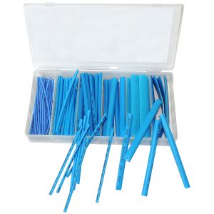 Schrumpfschlauch-Sortiment. 100-teilig. blau