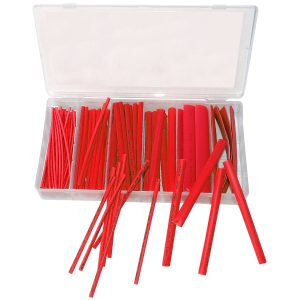 Schrumpfschlauch-Sortiment. 100-teilig. rot