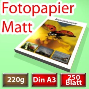 220g Spezial-Papier Din A3. 250 Blatt