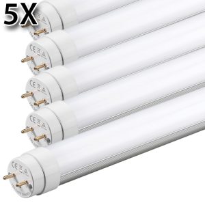 T8 LED-Röhren 150cm 24W kaltweißes Licht. 5er Sparset