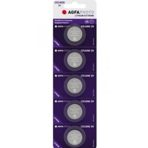 AGFAPHOTO Knopfzelle Lithium Extreme CR2450 3V (5-Pack)