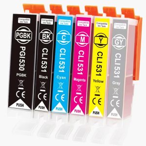 6 Patronen kompatibel zu PGI-530. CLI-531