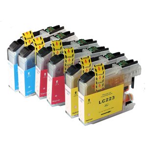 6er Farb-Set Druckerpatronen alternativ zu Brother LC-223