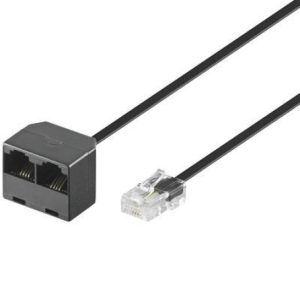 ISDN-Verlängerung. 6m. 1 Stecker. 2 Buchsen