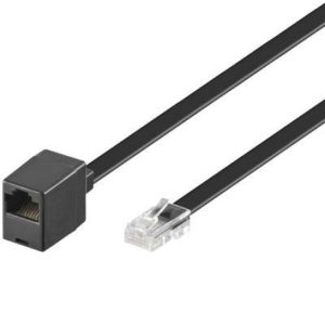 ISDN-Verlängerung. 3m. 1 Stecker. 1 Buchse. schwarz