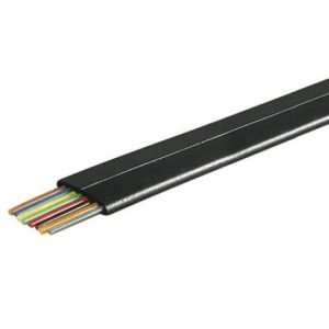 Telefonflachkabel. 8-adrig. 100m Spule. schwarz