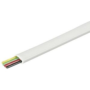 Telefonflachkabel. 4-adrig. 100m Spule. weiss