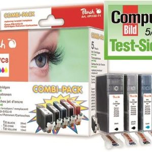 Peach Combi Pack mit Chip kompatibel zu CLI-8. PGI-5