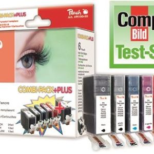Peach Combi Pack Plus mit Chip. kompatibel zu CLI-8. 2xPGI-5
