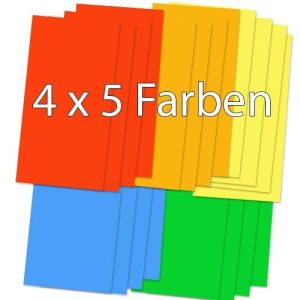 Briefumschläge. DIN Lang. farbig sortiert. 20 Stück