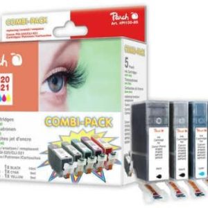 Peach Combi Pack mit Chip. kompatibel zu CLI-521. PGI-520