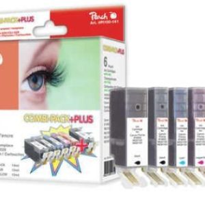 Peach Combi Pack Plus mit Chip. kompatibel zu CLI-526. PGI-525