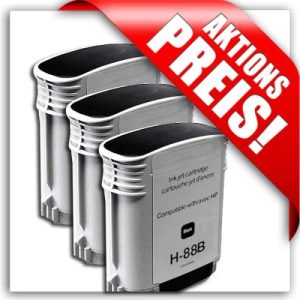 Aktion: 3 schwarze Patronen für HP. HS88BK-3