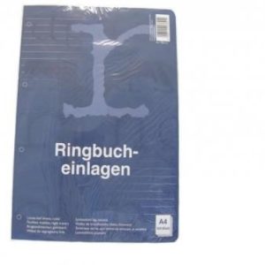 Ringbucheinlagen A4 100 Blatt. liniert