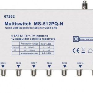 SAT Multischalter 5 Eingänge / 12 Ausgänge