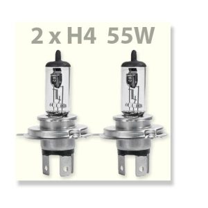 Kfz Autolampe H4. 2er Pack auf Blister 12 V/55 Watt