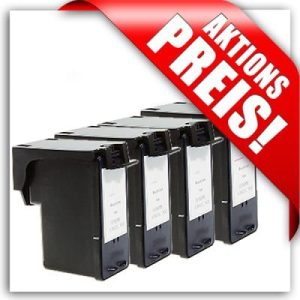 Aktuelles Sparset für Lexmark: 3 x schwarz + 1 x Farbe. LS43/44-