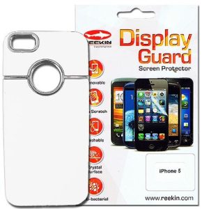 Hartschale + Displayschutz für iPhone 5/5S. weiss