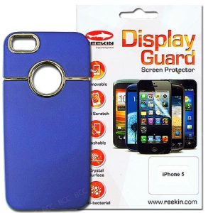 Hartschale + Displayschutz für iPhone 5/5S. blue