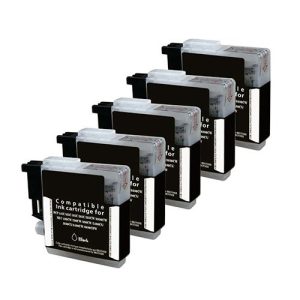 5 Schwarze Patronen. Alternativ zu LC-980BK/LC-1100BK
