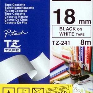 brother Schriftbandkassette TZ-241. 18 mm x 8 m. laminiert