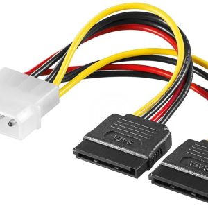 Power-Adapter 4pol. Buchse – 2x S-ATA 0.13m