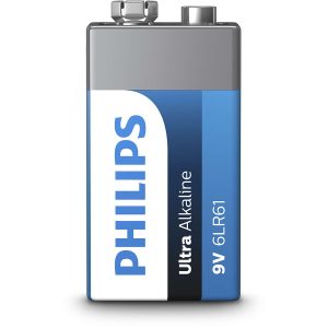 9V Block-Batterie. Philips Ultra Alkaline