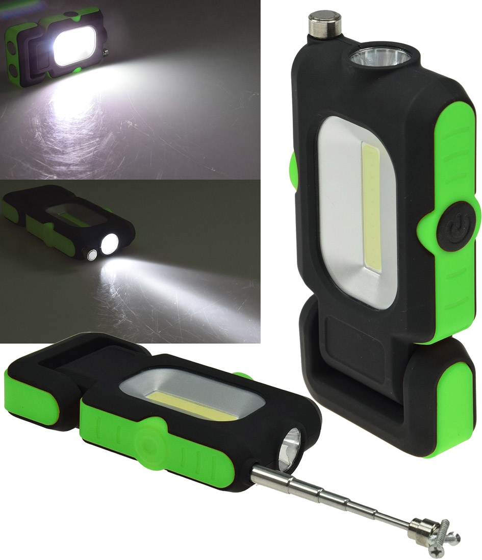 LED Arbeitsleuchte 3W. 220Lumen. Haken. Magnetfuß. PickUp